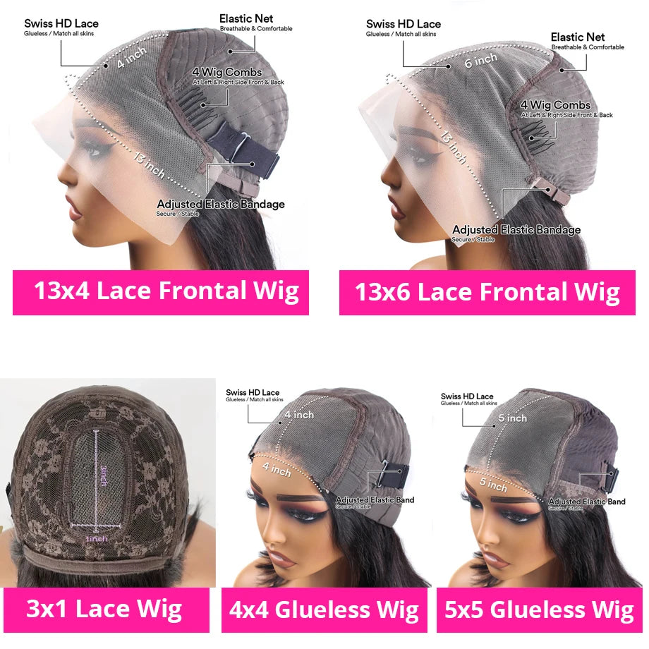 Short Bob Wig Human Hair Wear and Go Glueless Wigs 5X5 Hd Lace Closure Wig 13X6 Hd Lace Straight Human Hair Wigs for Black Women