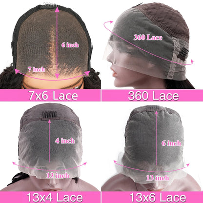 HD Transparent 13X4 13X6 Body Wave Lace Front Wig Pre Plucked 360 Lace Frontal Wig Human Hair Wigs for Women 7X6 Wig 200 Density